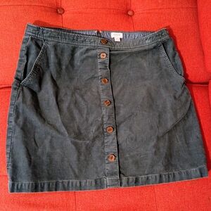 J. Crew | Dark Teal Corduroy Mini Skirt